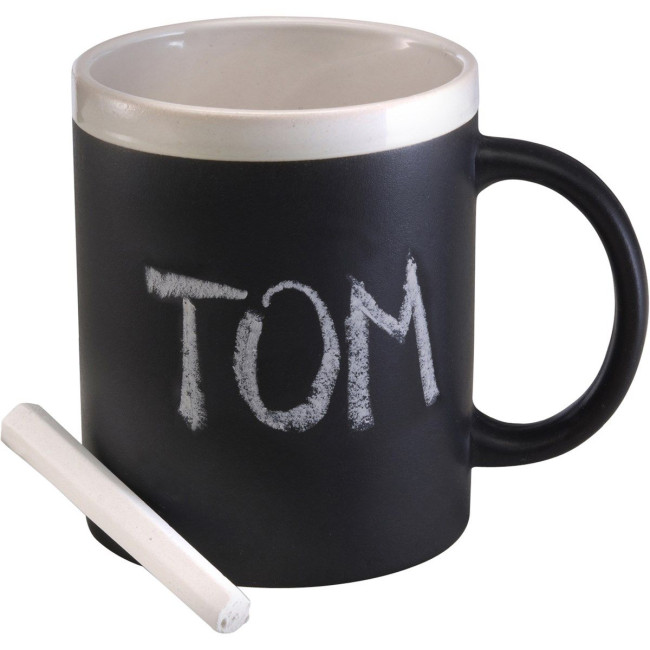 Custom Printed Stoneware mug with chalks 300ml - Image 1