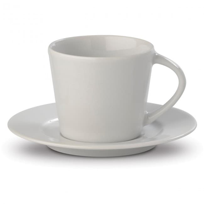 Custom Printed Firenze cup and saucer porcelain 100ml - Image 2