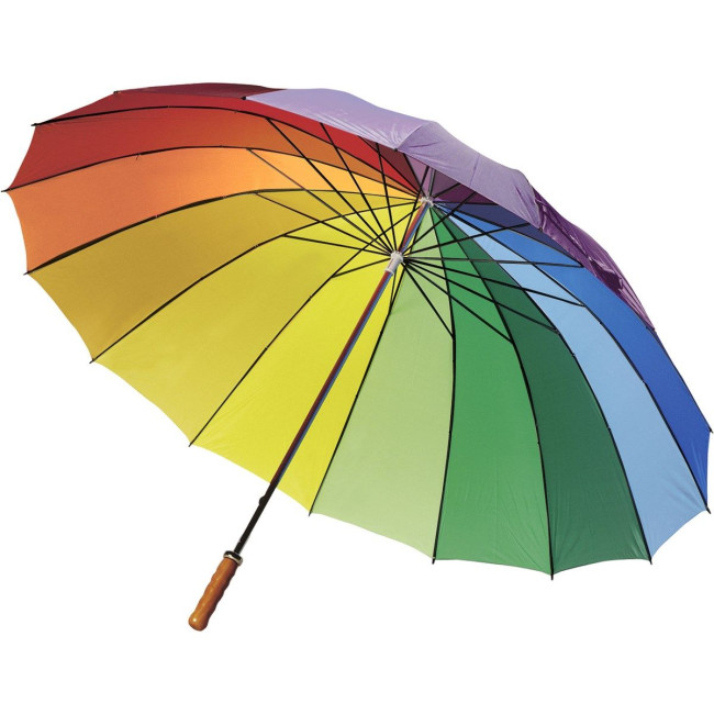 Custom Printed Rainbow polyester umbrella - Image 1