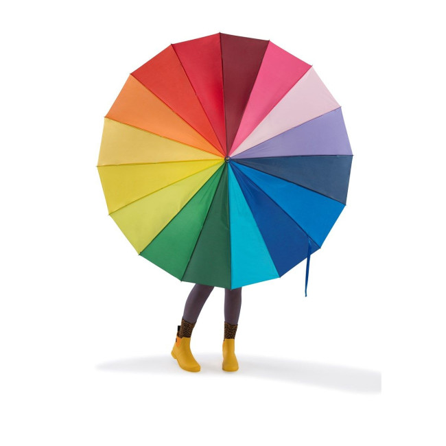 Custom Printed Rainbow polyester umbrella - Image 3