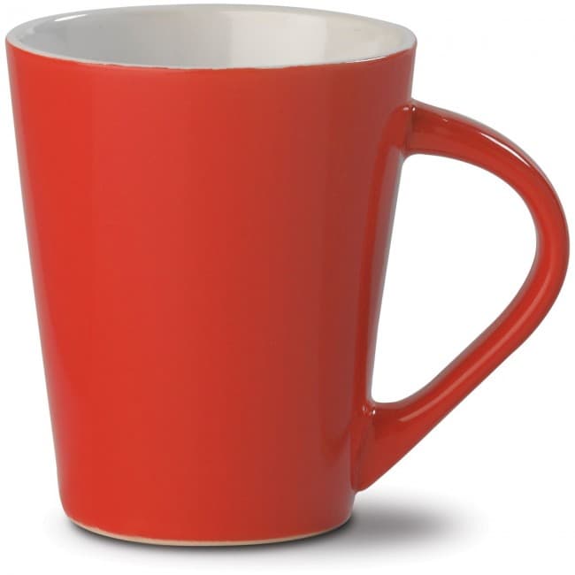 Custom Printed Bright red 'Nice' mug 250ml - Image 2