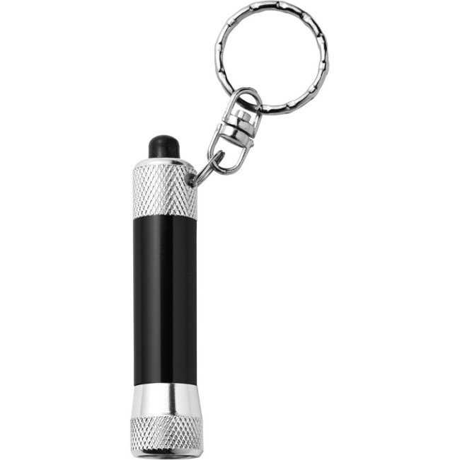 Custom Printed Aluminium LED torch keyring - Image 1