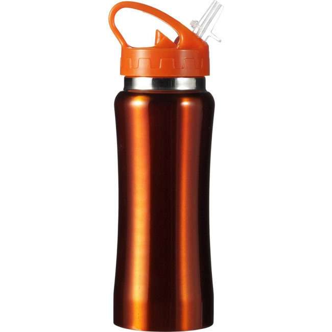 Custom Printed Stainless steel single walled drinking bottle 600ml - Image 2