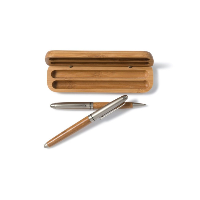 Custom Printed Bamboo ballpen and rollerpen - Image 4