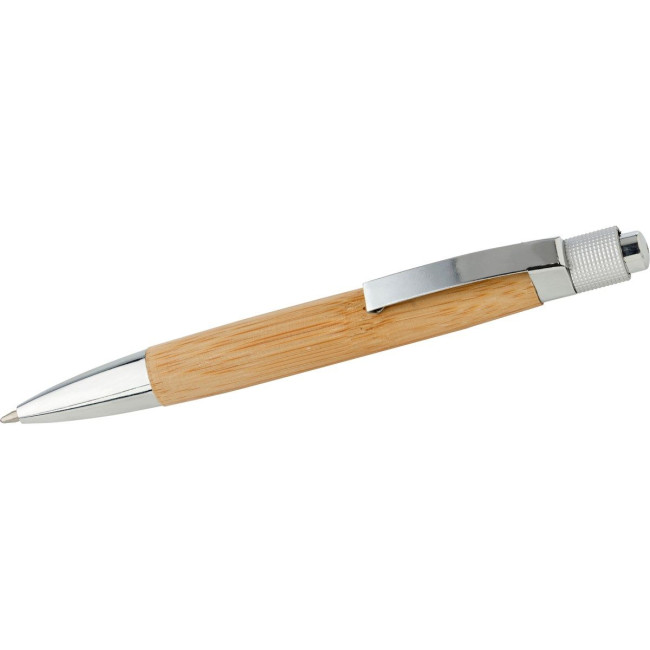 Custom Printed Bamboo ballpen - Image 1