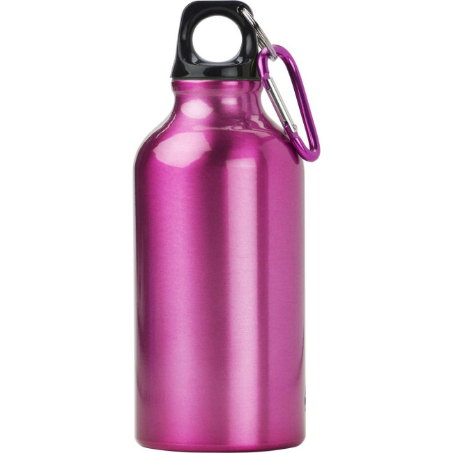 Custom Printed Marney Aluminium Single Walled Bottle With Carabiner 400ml - Image 9