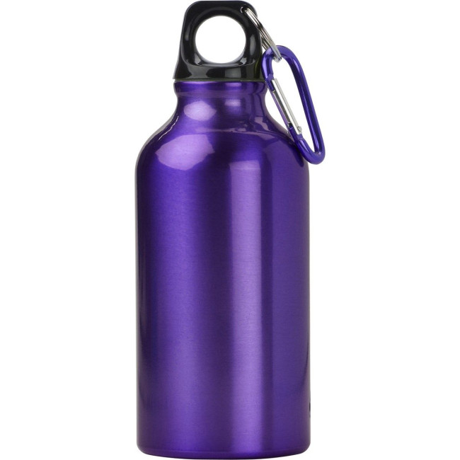 Custom Printed Marney Aluminium Single Walled Bottle With Carabiner 400ml - Image 10