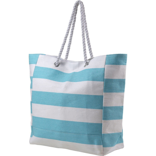 Custom Printed Cotton beach bag - Image 1