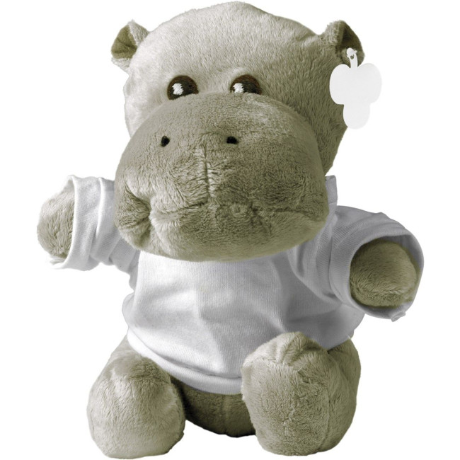 Custom Printed Plush Hippo - Image 1