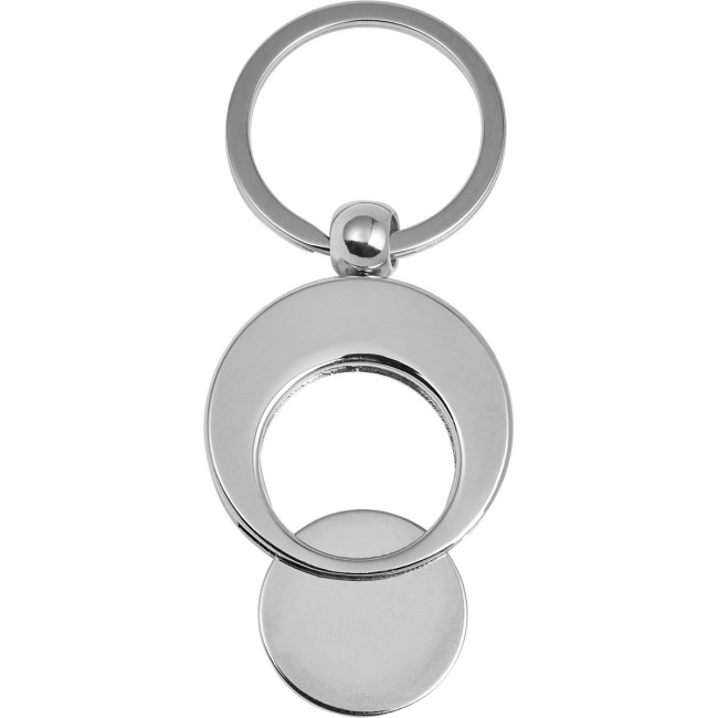 Custom Printed Shopping trolley coin keyring - Image 3