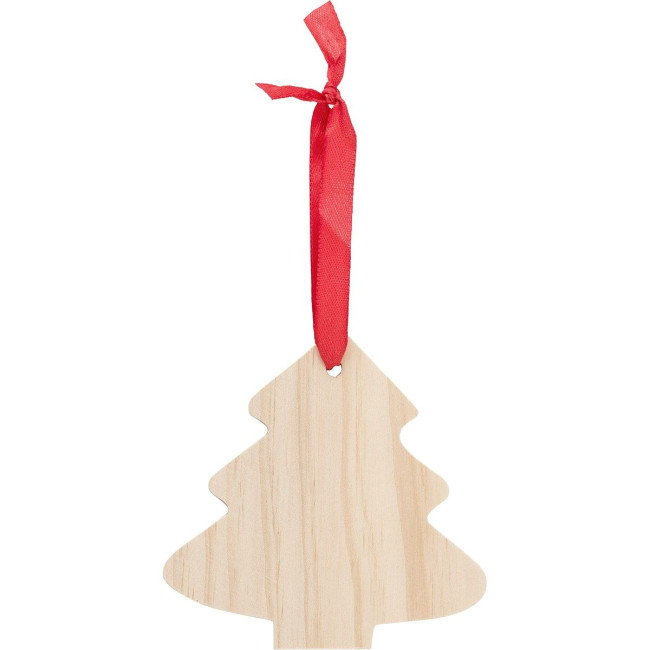 Custom Printed Wooden Christmas Tree Decoration - Image 1