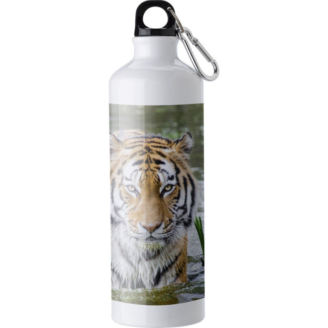 Custom Printed Aluminium single walled water bottle 750ml - Image 1