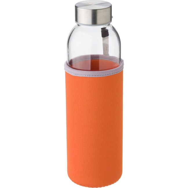 Custom Printed Glass bottle with sleeve 500ml - Image 1