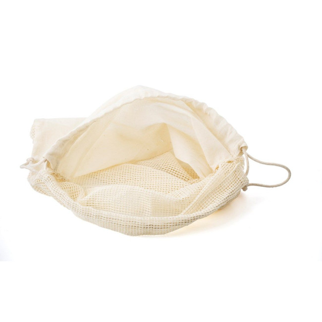 Custom Printed Organic cotton drawstring mesh bag - Image 5