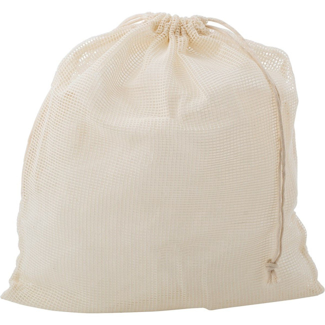 Custom Printed Natural cotton mesh bags - Image 2