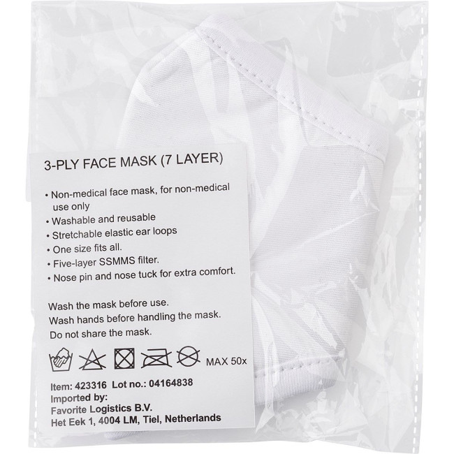 Custom Printed 3 Ply face mask with 7 layers - Image 6