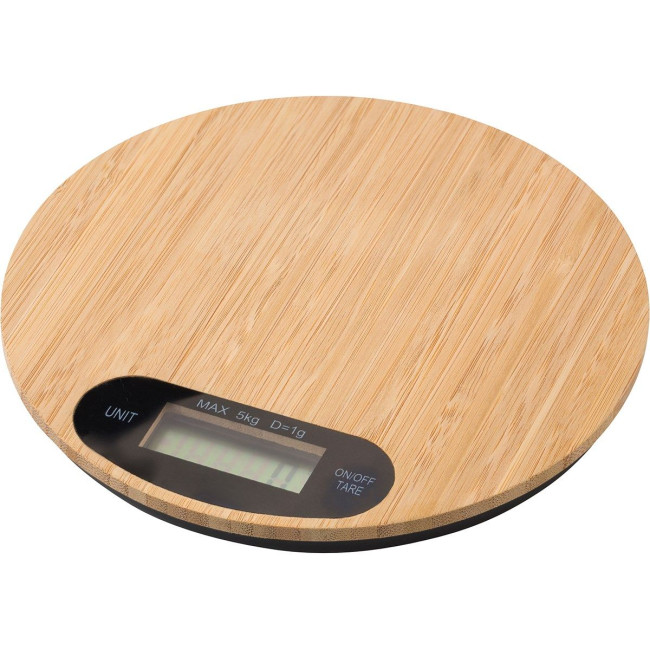 Custom Printed Bamboo kitchen scale - Image 1