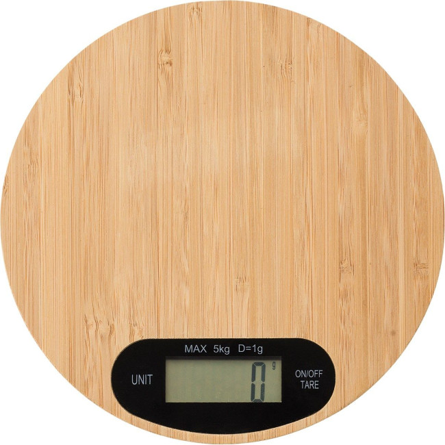 Custom Printed Bamboo kitchen scale - Image 2