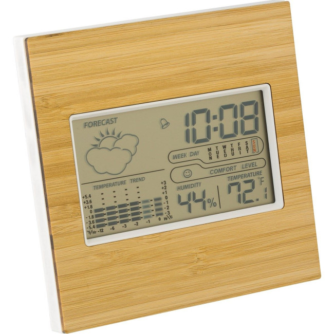 Custom Printed Bamboo weather station - Image 1