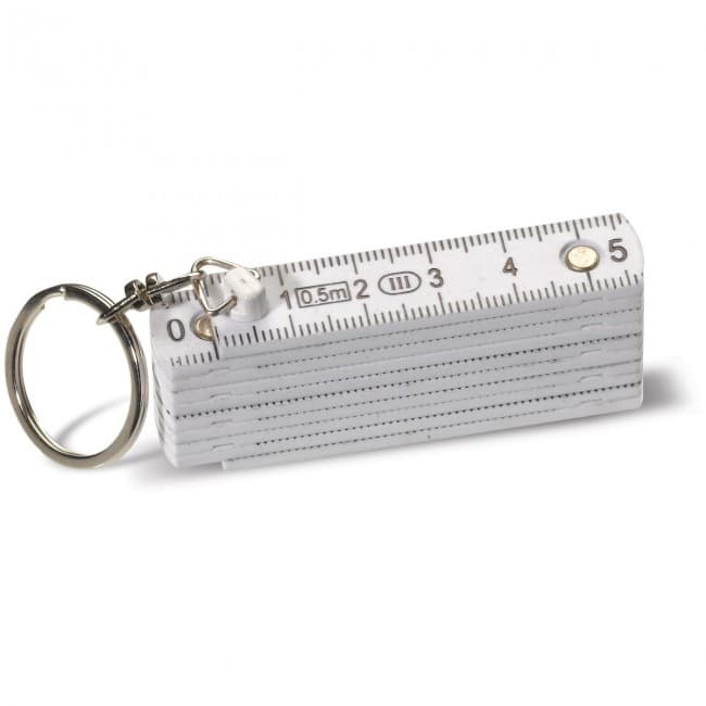 Custom Printed Mini foldable ruler, 0.5m with keyring - Image 1