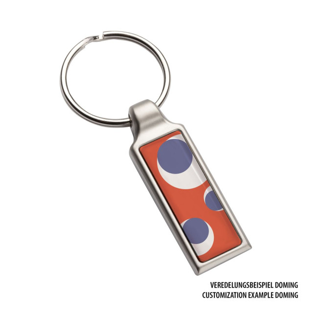 Custom Printed Rectangle Metal Keyring - Image 2