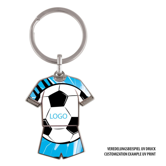 Custom Printed Football Kit Metal Keyring - Image 6