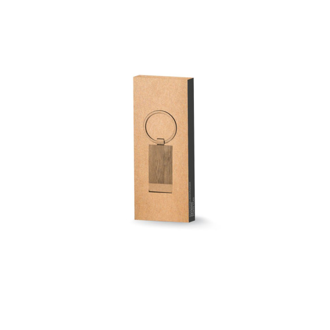 Custom Printed Bamboo Metal Keyring - Image 4