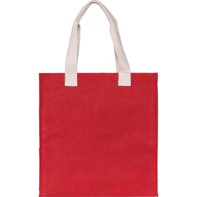 Custom Printed Dargate' Jute Tote Bag - Image 1