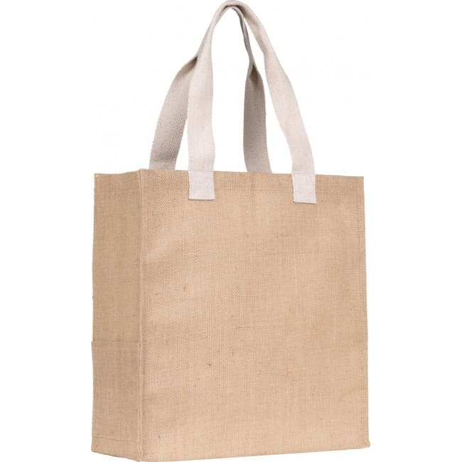 Custom Printed Dargate' Jute Tote Bag