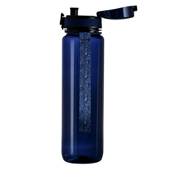 Custom Printed Dark Blue Plastic Sports Bottle - Image 2