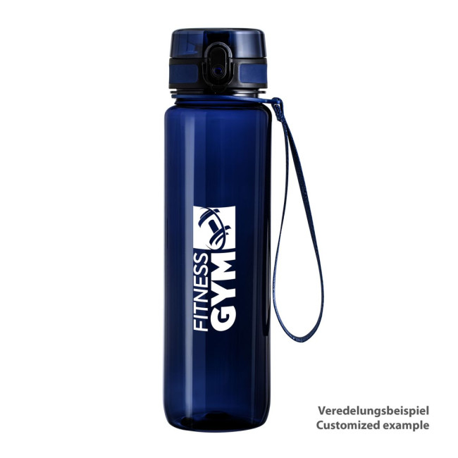 Custom Printed Dark Blue Plastic Sports Bottle - Image 5