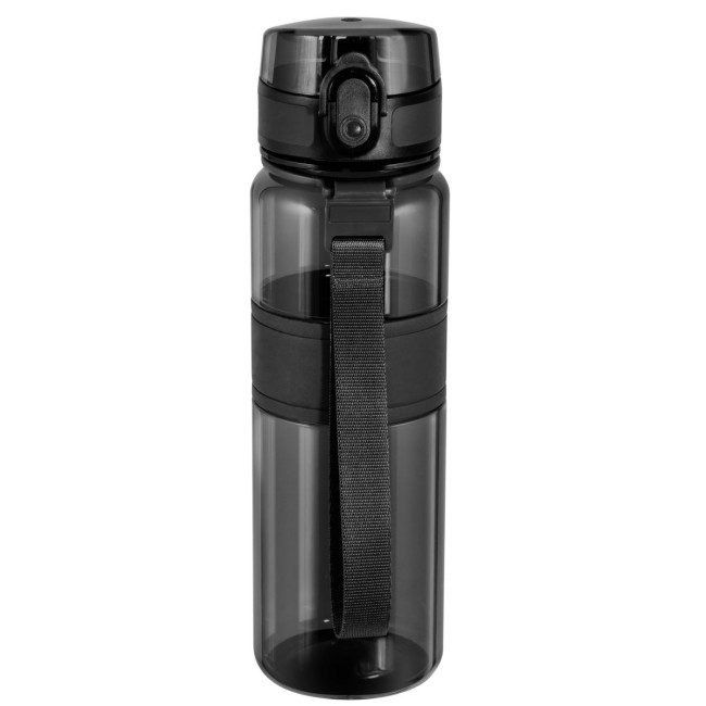 Custom Printed Black Transparent Sports Bottle - Image 1