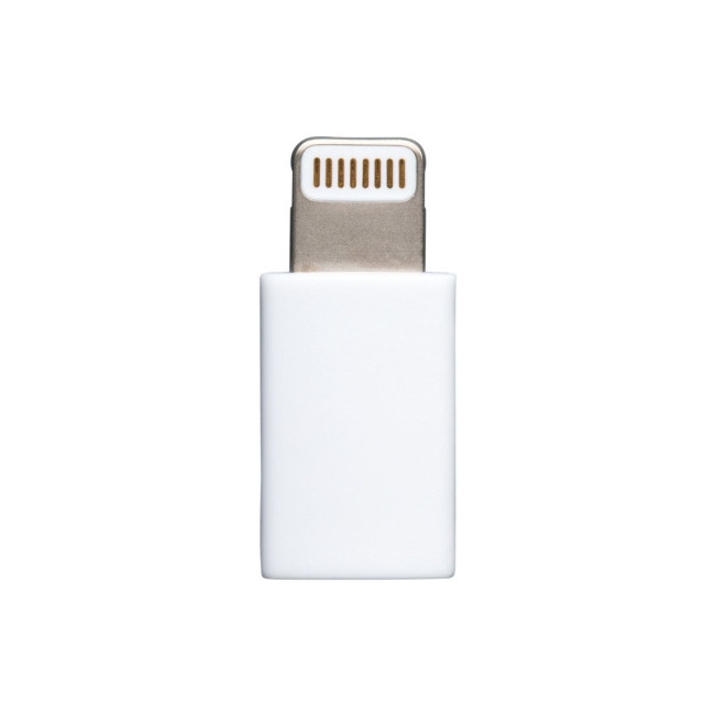 Custom Printed White USB Lightning Adapter - Image 3