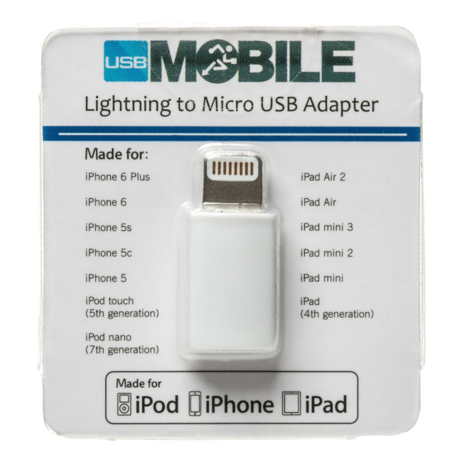 Custom Printed White USB Lightning Adapter - Image 4