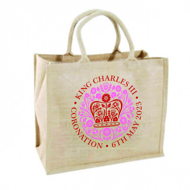 Custom Printed Promotional Printed Coronation Jute Bag