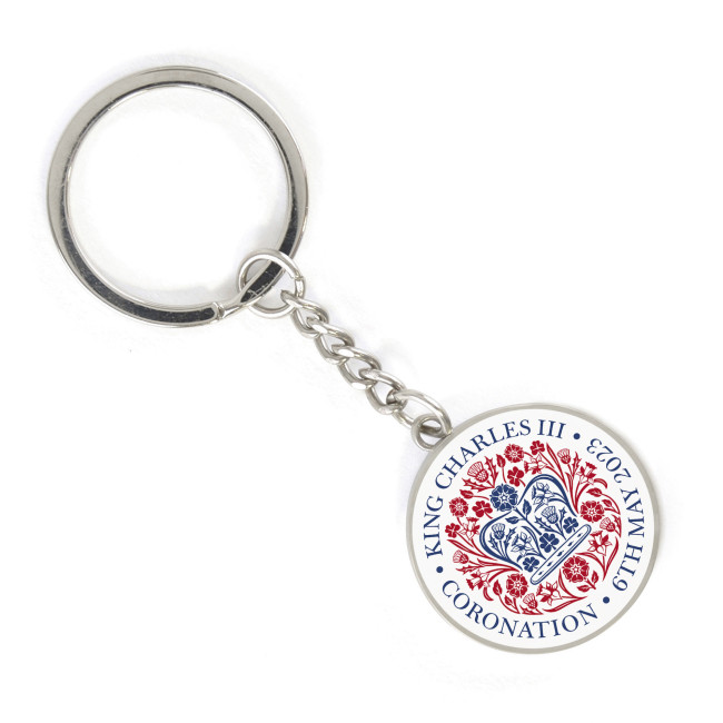 Custom Printed Printed Coronation Metal Keyring