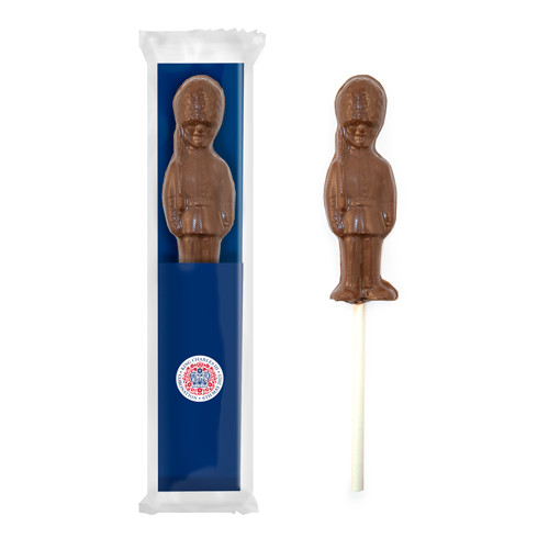 Custom Printed Promotional Coronation Guard Shape Chocolate Lolly