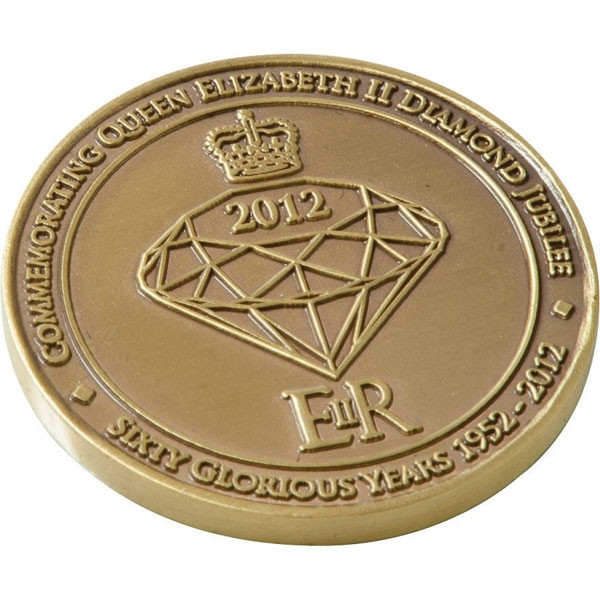 Custom Printed Promotional Coronation Stamped Iron Coin