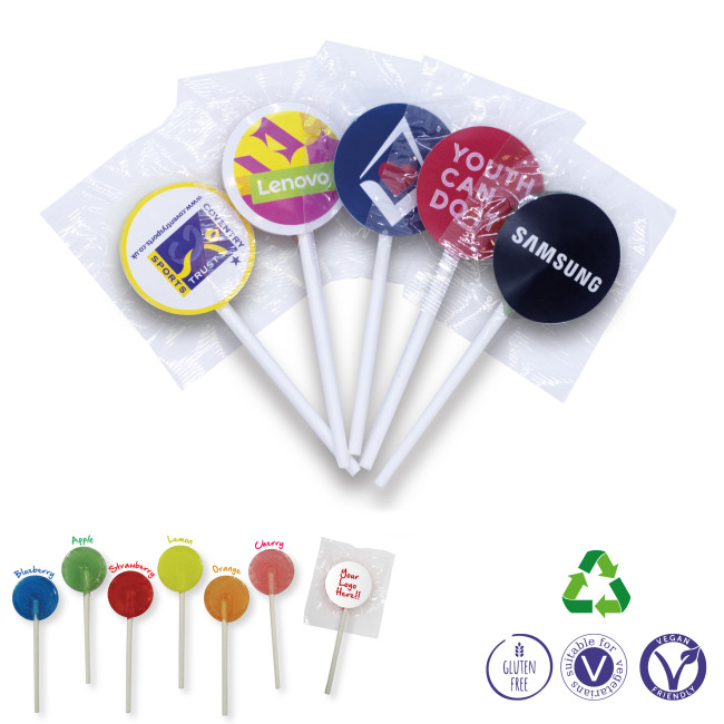 Custom Printed Mini Fruit Flavoured Lollies