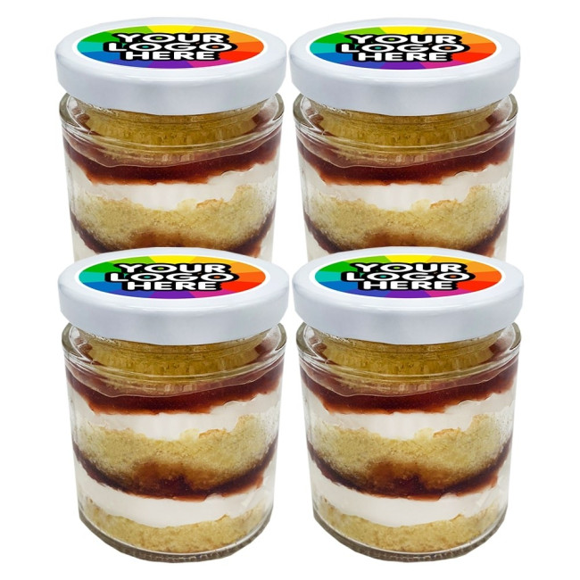 Custom Printed 4 Victoria Sponge Cake Jars