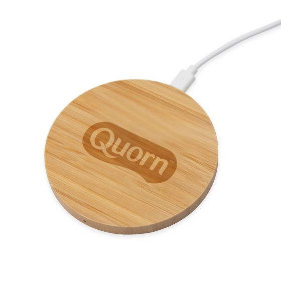 Custom Printed Bamboo Circle Wireless Charger