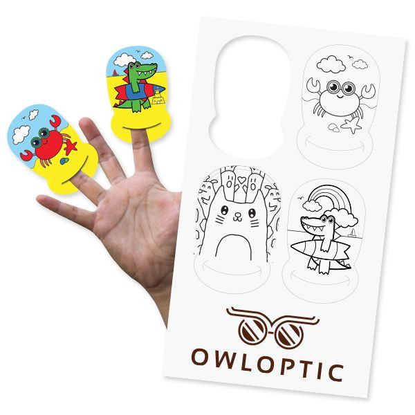 Custom Printed Colouring Finger Puppets