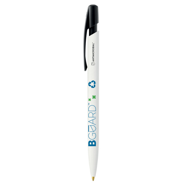 Custom Printed BIC Media Clic BGUARD Antimicrobial Ecolutions Ballpen Antimicrobial logo Screen Printing - Image 1