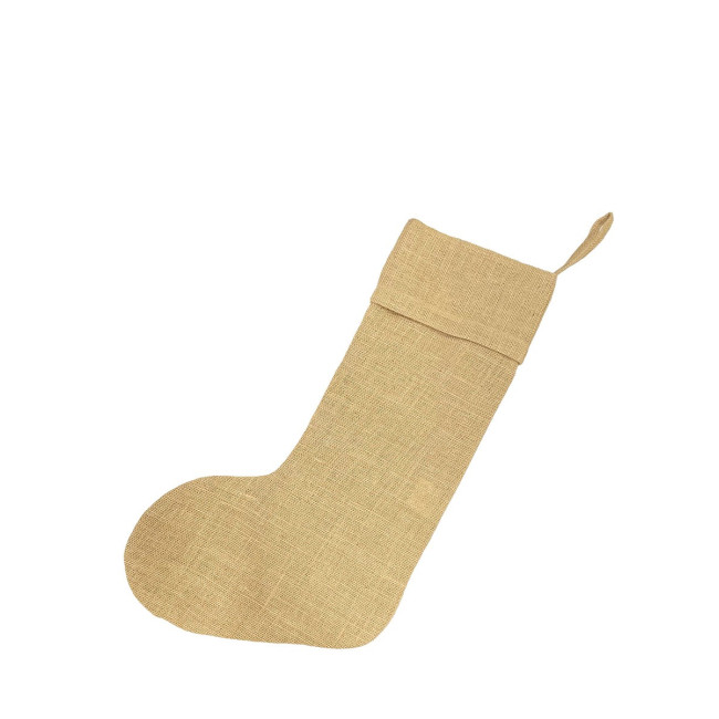 Custom Printed Jute Christmas Stocking