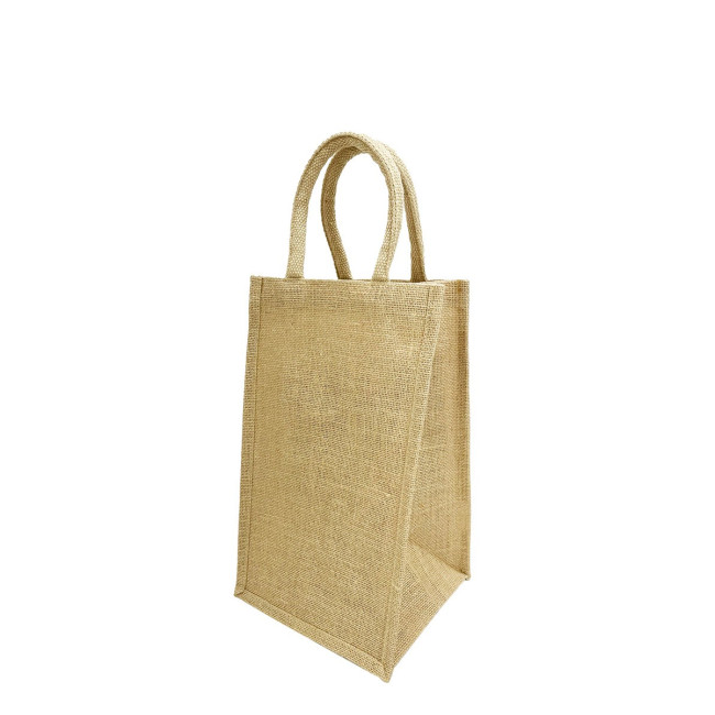 Custom Printed 4 Bottle Printed Jute Bag