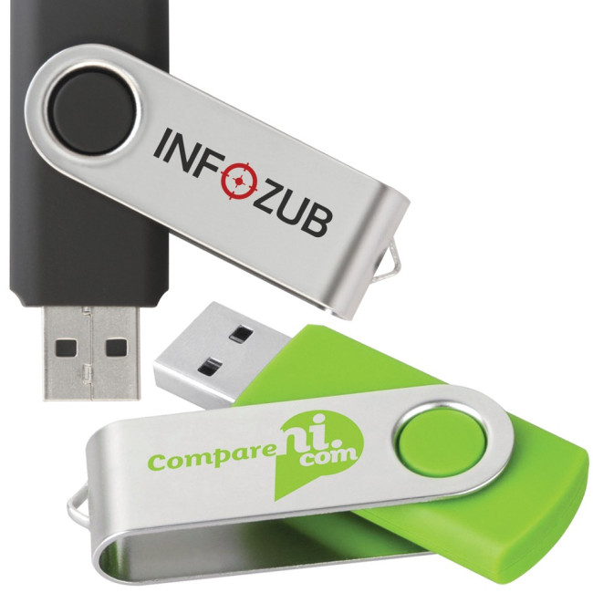 Custom Printed USB Drive Swivel 1GB