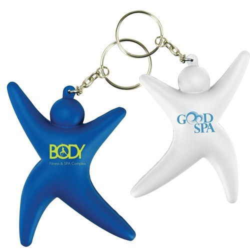 Custom Printed Stress Gymnast Keyring