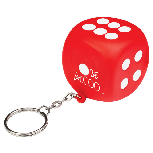 Custom Printed Stress Dice Keyring