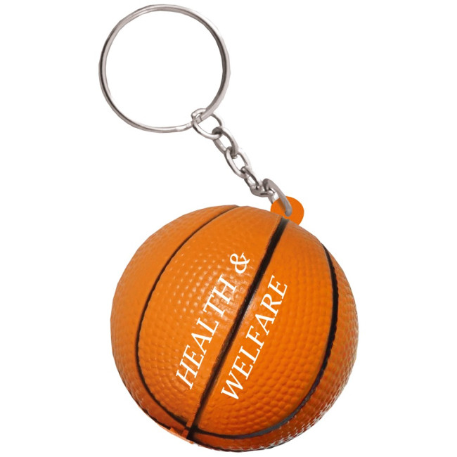 Custom Printed Stress Basketball Keyring