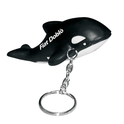 Custom Printed Stress Killer Whale Keyring